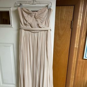 David's bridal champagne dress size 8